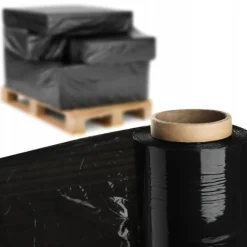 KADAX Stretchfolie, Handfolie, Wickelfolie, Transport, Schwarz, 6 Stück