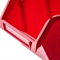 KADAX Werkstatt-Stapelkiste, aus PP Kunststoff, Rot, 10 Stück, 390 x 240 mm