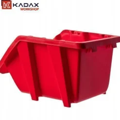 KADAX Werkstatt-Stapelkiste, Lagerboxen (Rot, 20er Set - 214x198mm)
