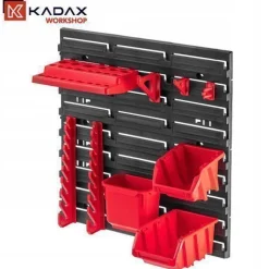 KADAX Werkstatt-Stapelkiste, Lagerboxen (Rot, 20er Set - 214x198mm)