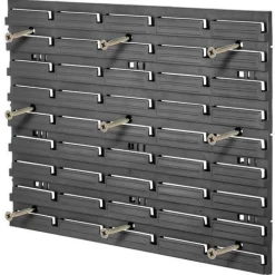 KADAX Werkstattwandregal, Wandplatten, 116 x 39 cm, Rot, 50 tlg