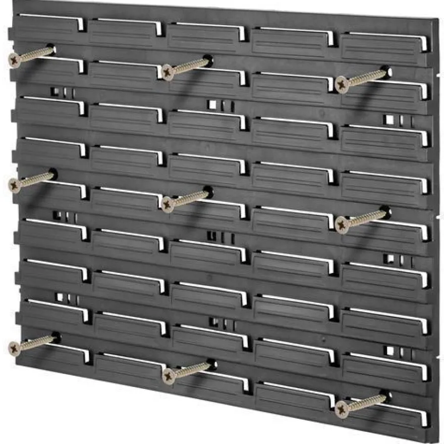 KADAX Werkstattwandregal, Wandplatten, 116 x 39 cm, Rot, 50 tlg