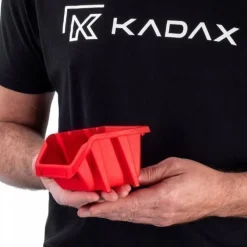 KADAX Werkstattwandregal, Wandplatten, 116 x 39 cm, Rot, 50 tlg