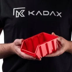 KADAX Werkstattwandregal, Wandplatten, 116 x 39 cm, Rot, 50 tlg