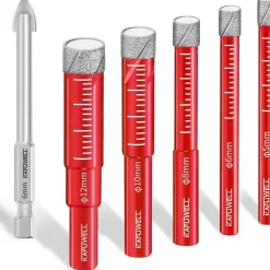 Kafuwell Diamantbohrer Profi-Set 10tlg (5-12mm Glasbohrer & 6mm