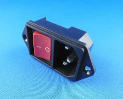 Kaltgeräte-Steckverbinder Stecker C-14 10A/250V mit Schalter, 6A/250V