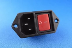 Kaltgeräte-Steckverbinder Stecker C-14 10A/250V mit Schalter, 6A/250V
