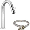 Kaltwasser Wasserhahn mit Kopfsteuerung Standventil Armatur Bad Gäste WC, Chrom
