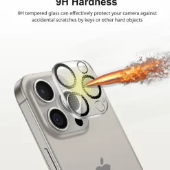 Kameraschutz für iPhone 16 Pro Max, 3er Pack, 9H Panzerglas, Anti-Kratzer