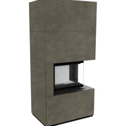 Kaminbausatz KRATKI FLOKI BOX rechts 8 kW Ø 160 Quarzsinter FOKOS Piokratki MBO
