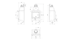 Kamineinsatz aus Stahl KRATKI MBZ 13 kW Ø 200