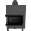 Kamineinsatz aus Stahl KRATKI MBO links 15 KW Ø 200 schwarz Verkleidung