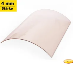 Kaminglas für Alltrade Topo Ofen mit rund gebogener Kaminscheibe ohne/mit Dichtset