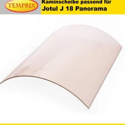 Kaminglas für Jotul Ofenmodelle mit gebogener und prismatischer Glas Sichtscheibe