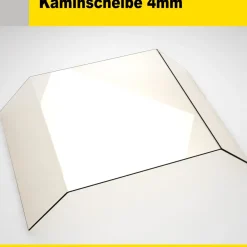 Kaminglas für Spartherm Ofen mit gebogener Kaminscheibe Ofenglas rund gebogen