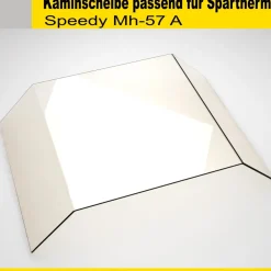 Kaminglas für Spartherm Ofen mit gebogener Kaminscheibe - ohne/mit Dichtungssatz