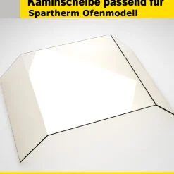 Kaminglas für Spartherm Ofen mit gebogener Kaminscheibe - ohne/mit Dichtungssatz
