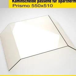 Kaminglas für Spartherm Ofen mit gebogener Kaminscheibe - ohne/mit Dichtungssatz
