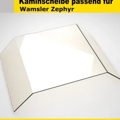 Kaminglas für Wamsler Ofenmodelle mit doppelt gebogener Kaminscheibe