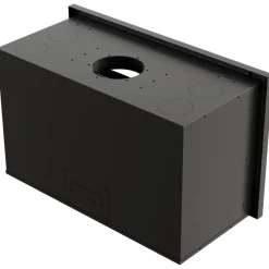 Kamin-Kassette KRATKI ARKE 95 14 kW Ø 200 schwarz Verkleidung