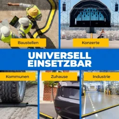 3 Kanal Kabelbrücke Schlauchbrücke m. Deckel Überfahrschutz Stolperschutz 15 t