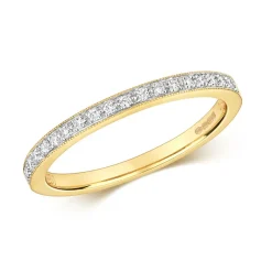 9 Karat (375) Gold Eternity Diamant Damenring Brillant-Schliff 0.12 Karat H - PK1
