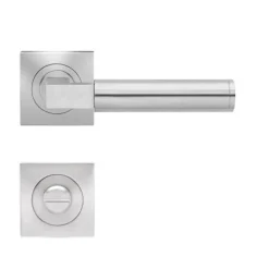 Karcher Türdrücker-Rosetten-Garnitur ER31Q Tasmania quadratisch Edelstahl matt