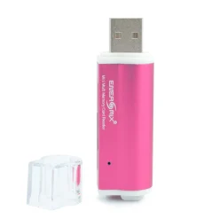 Kartenlesegerät USB Kartenleser schwarz blau oder rot | bis 64 GB