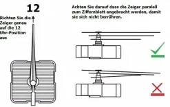Katalog # 6 Quarzuhrwerk geräuschlos lautlos kurz * lang Uhrwerk Zeiger nach wahl