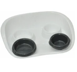 Katzen Futternapf Dinnerset Doppelnapf Futterstation anthrazit