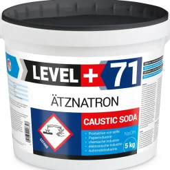 Kaustisches Soda Eimer 1x5kg Ätznatron + Handschuhe + Schutzbrille L+71