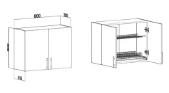 Küche Küchenschrank Unterschrank Hängeschrank Küchenzeile Kühlschrank