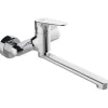 Küchenarmatur Wandmontage Wasserhahn RONDO Küchenmischer für Küche in Silber