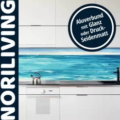 Küchenrückwand Aluverbund Spritzschutz Fliesenspiegel bis 300cm Aquarell 263