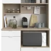 Küchenschrank Single Küche weiß Eiche Buffetschrank Parisot SoCool 100x184 cm