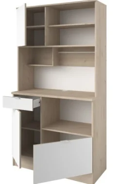Küchenschrank Single Küche weiß Eiche Buffetschrank Parisot SoCool 100x184 cm