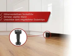 Küchenzeile Alva 300cm Weiß Hochglanz MDF-Soft Close-Premium-Einbauküche 3m