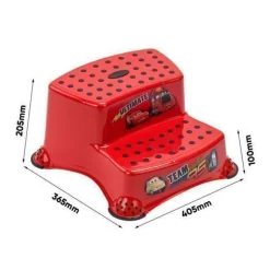 Keeeper Tritthocker zweistufig mit Anti-rutsch-Funktion Cars rot