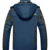 Kefitevd Herren Winterjacke Wasserdicht Warm Gefüttert Skijacke Outdoor