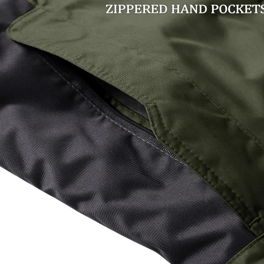 Kefitevd Herren Winterjacke Wasserdicht Warm Gefüttert Skijacke Outdoor