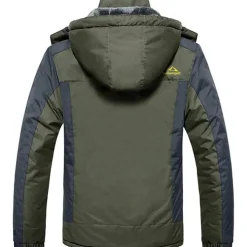 Kefitevd Herren Winterjacke Wasserdicht Warm Gefüttert Skijacke Outdoor