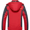 Kefitevd Herren Winterjacke Wasserdicht Warm Gefüttert Skijacke Outdoor