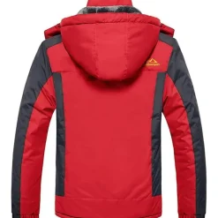 Kefitevd Herren Winterjacke Wasserdicht Warm Gefüttert Skijacke Outdoor