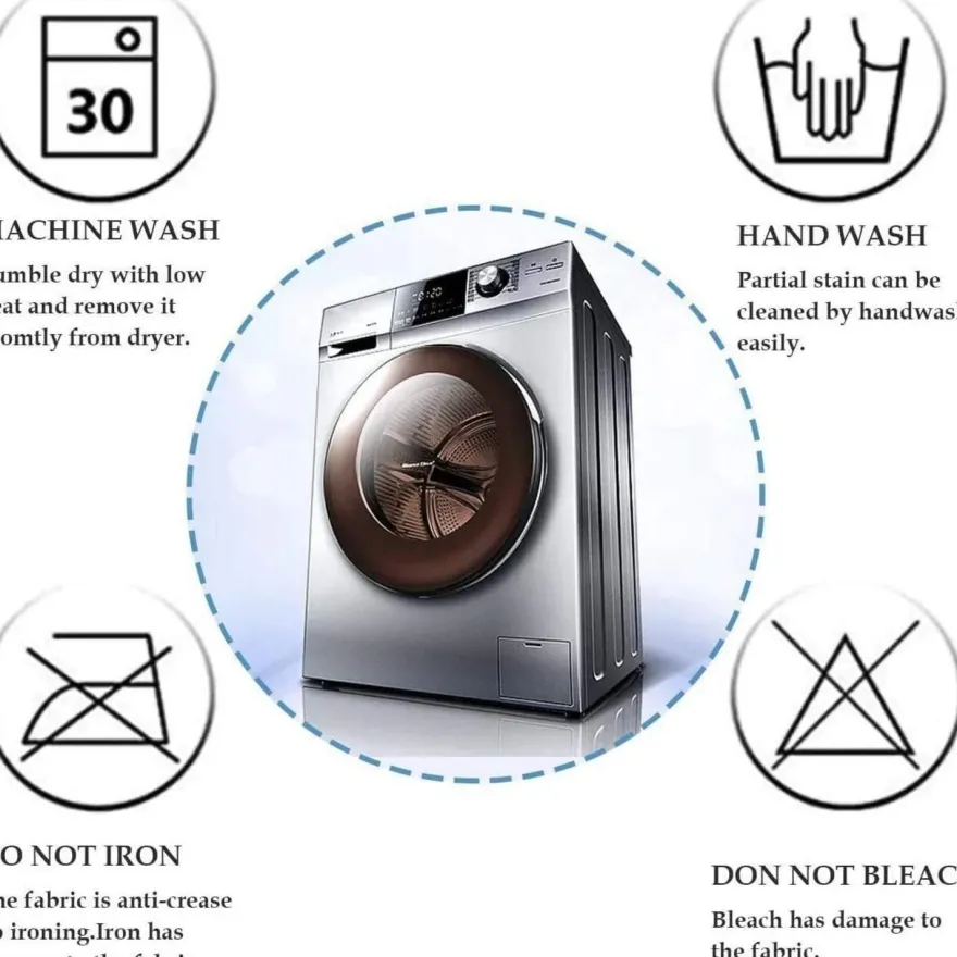 Keluina Moderne Stuhlhussen Creme 4er Set - Waschbare Stretchbezüge für