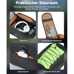 Kemimoto 13L Motorrad Hecktasche Wasserdicht, Multifunktional, 3-in-1