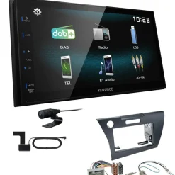 Kenwood 2-DIN Digital Autoradio DAB+ Bluetooth für Honda CR-Z ab 2010 schwarz