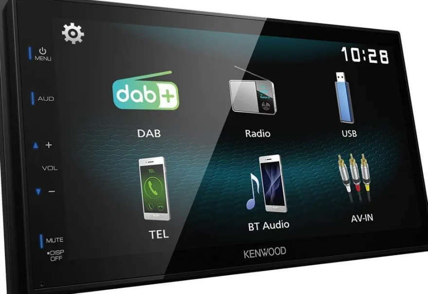 Kenwood 2-DIN Digital Autoradio DAB+ Bluetooth für Hyundai i20 2012-2014 silber