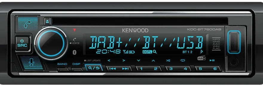 Kenwood 1-DIN Receiver Autoradio DAB+ CD Bluetooth für Fiat Brava 1995-2001