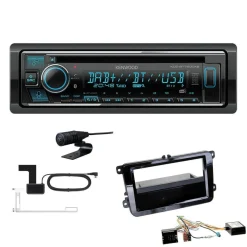 Kenwood 1-DIN Receiver Radio Bluetooth für Seat Toledo IV piano black mit Canbus