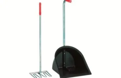 Kerbl Bollensammlerset 3281 Schwarz Mistkabel stabile Schaufel Pferd Paddocks